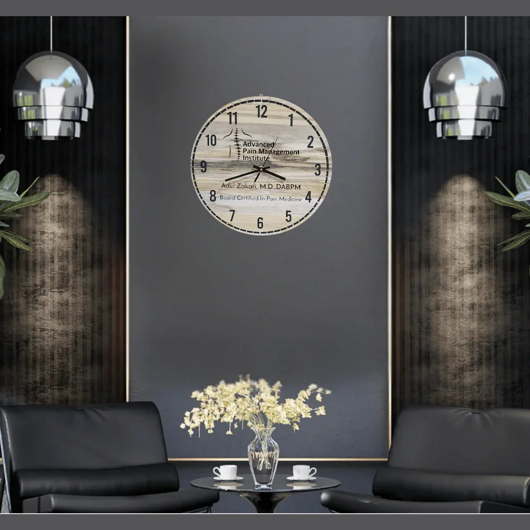 15-Inch Personalized Teak Wall Clock β Custom Luxury Timepiece - Hooyah Woodworks LLC