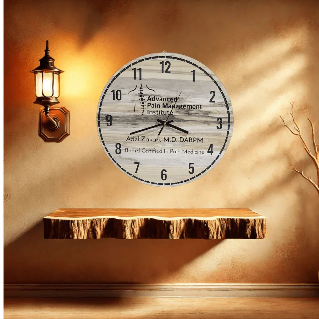 15-Inch Personalized Teak Wall Clock β Custom Luxury Timepiece - Hooyah Woodworks LLC
