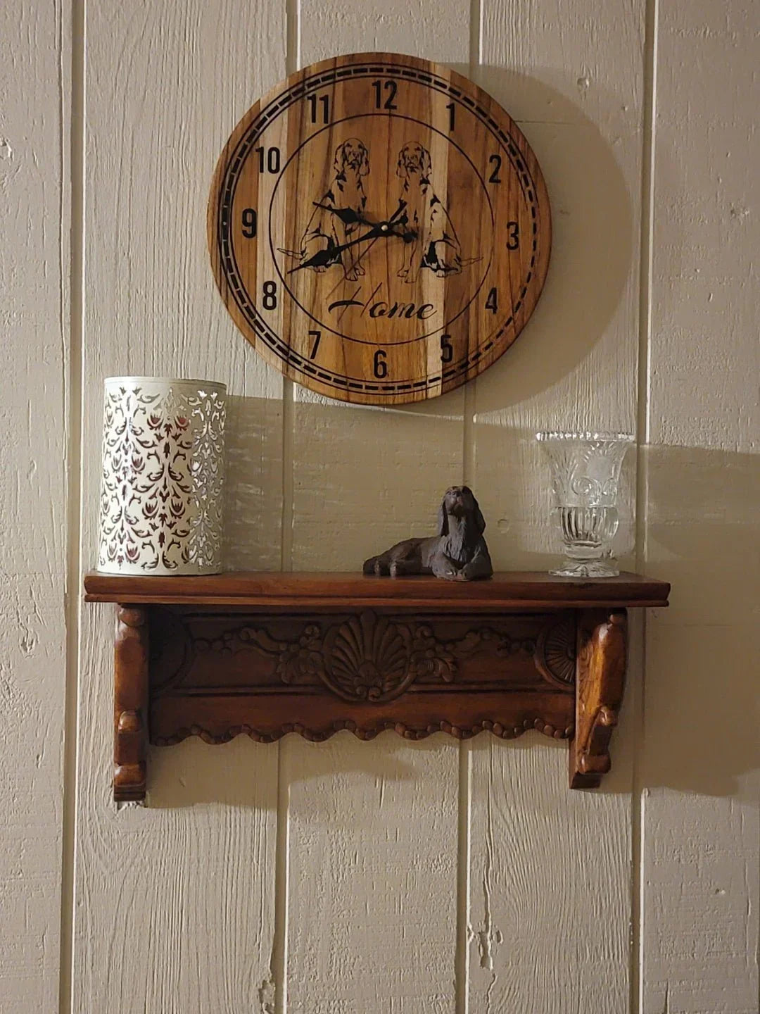 15-Inch Personalized Teak Wall Clock β Custom Luxury Timepiece - Hooyah Woodworks LLC