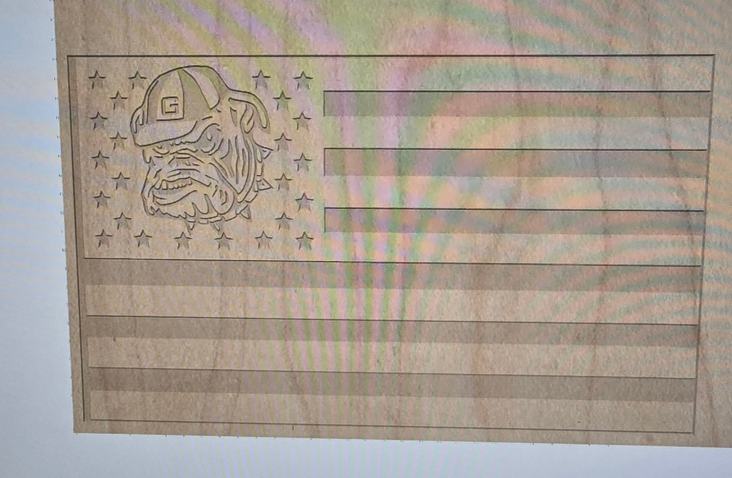 Sports team American Flag - Hooyah Woodworks LLC
