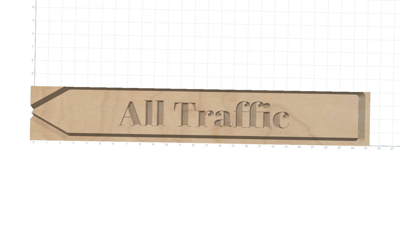 Cedar arrow. Reflective letters - Hooyah Woodworks LLC
