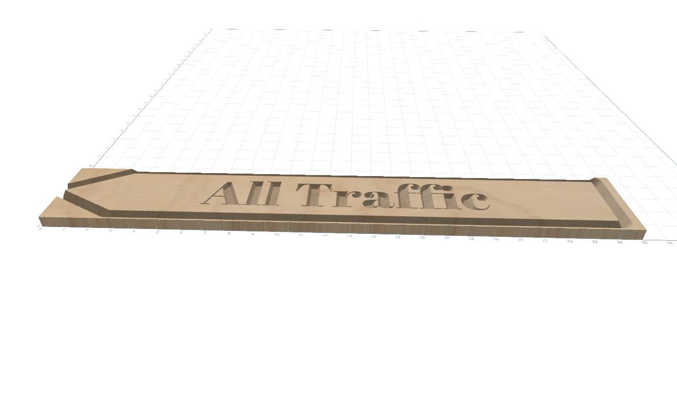 Cedar arrow. Reflective letters - Hooyah Woodworks LLC