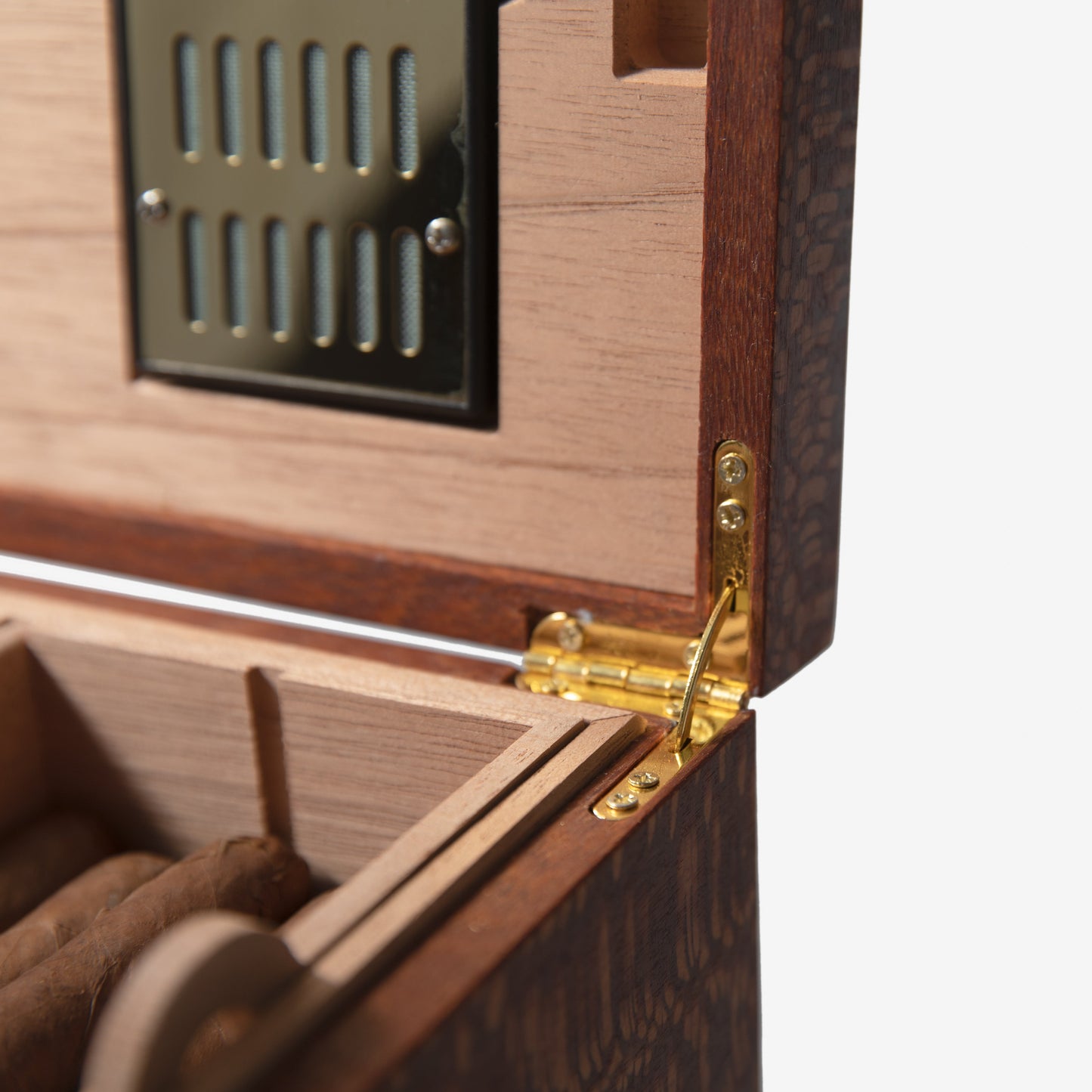 Cigar Humidor - Lacewood with Spanish Cedar Lining - 80 Capacity - Hooyah Woodworks LLC