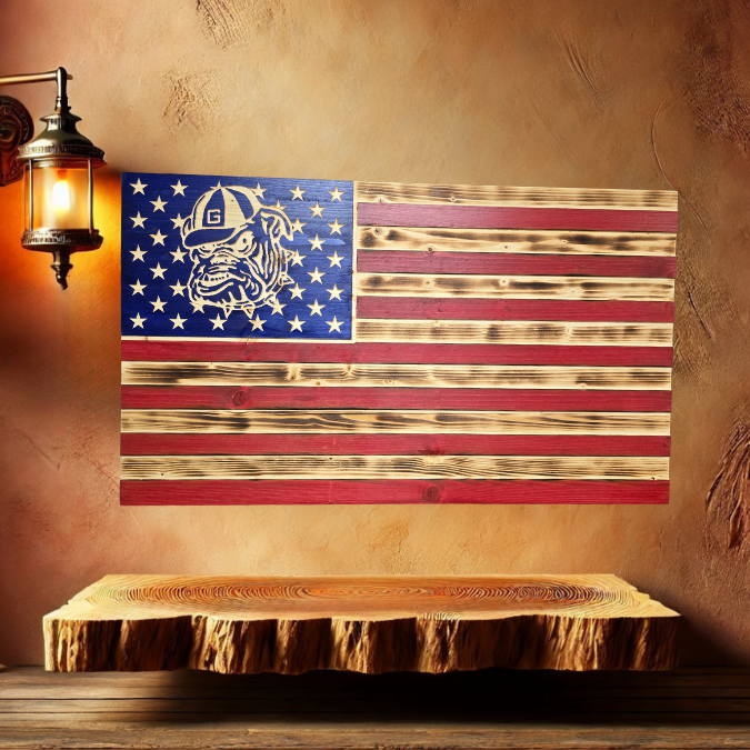 Sports team American Flag - Hooyah Woodworks LLC