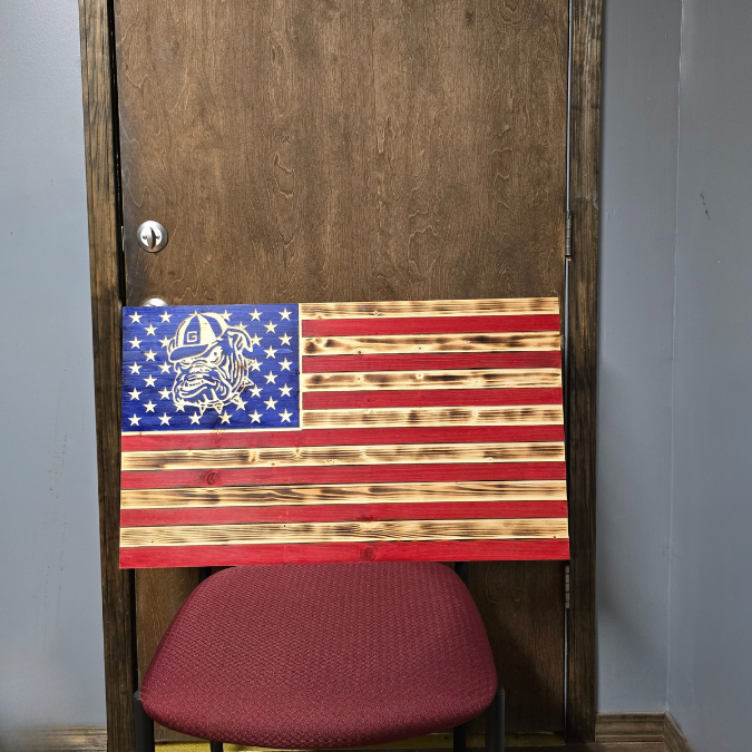 Sports team American Flag - Hooyah Woodworks LLC