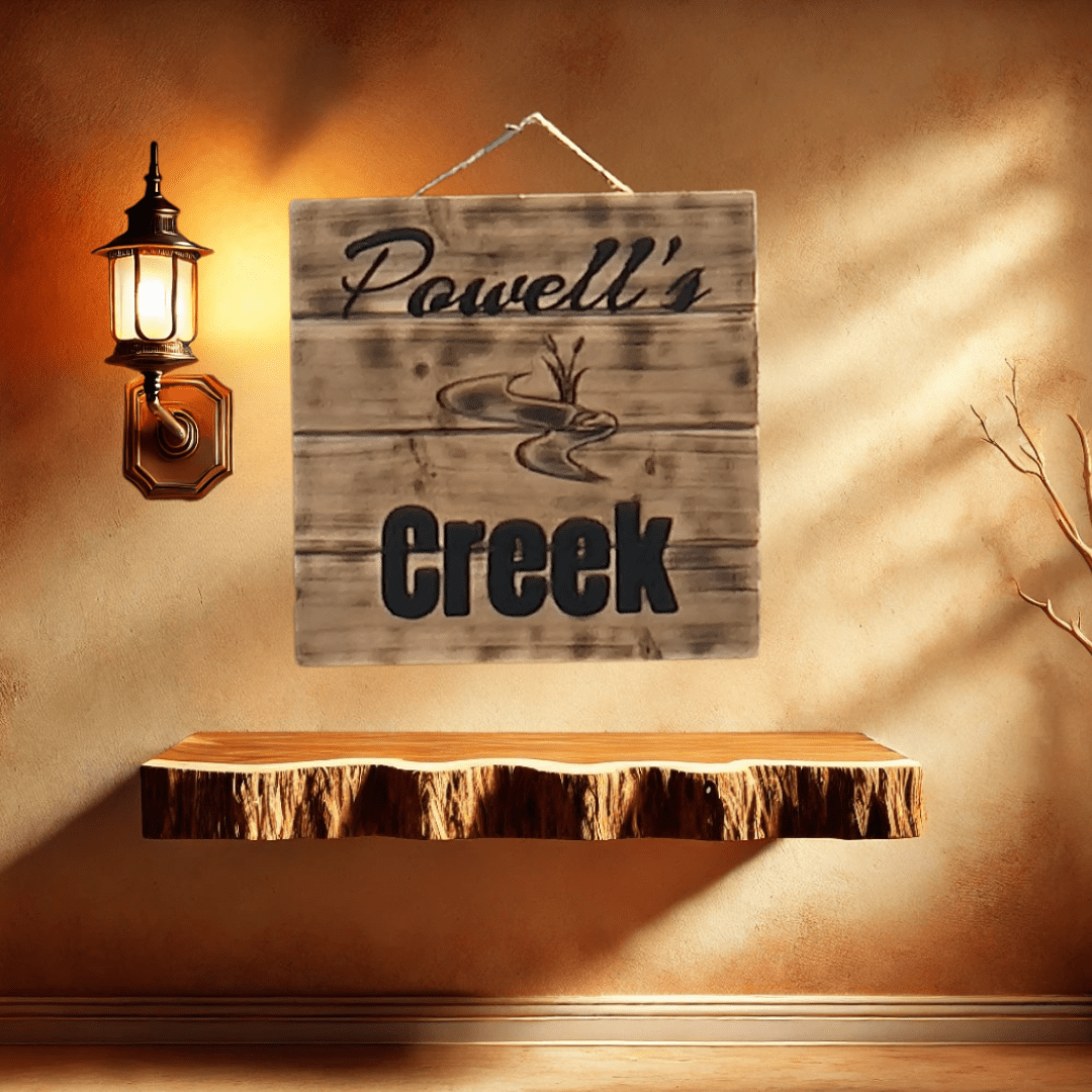Custom engraved wooden sign