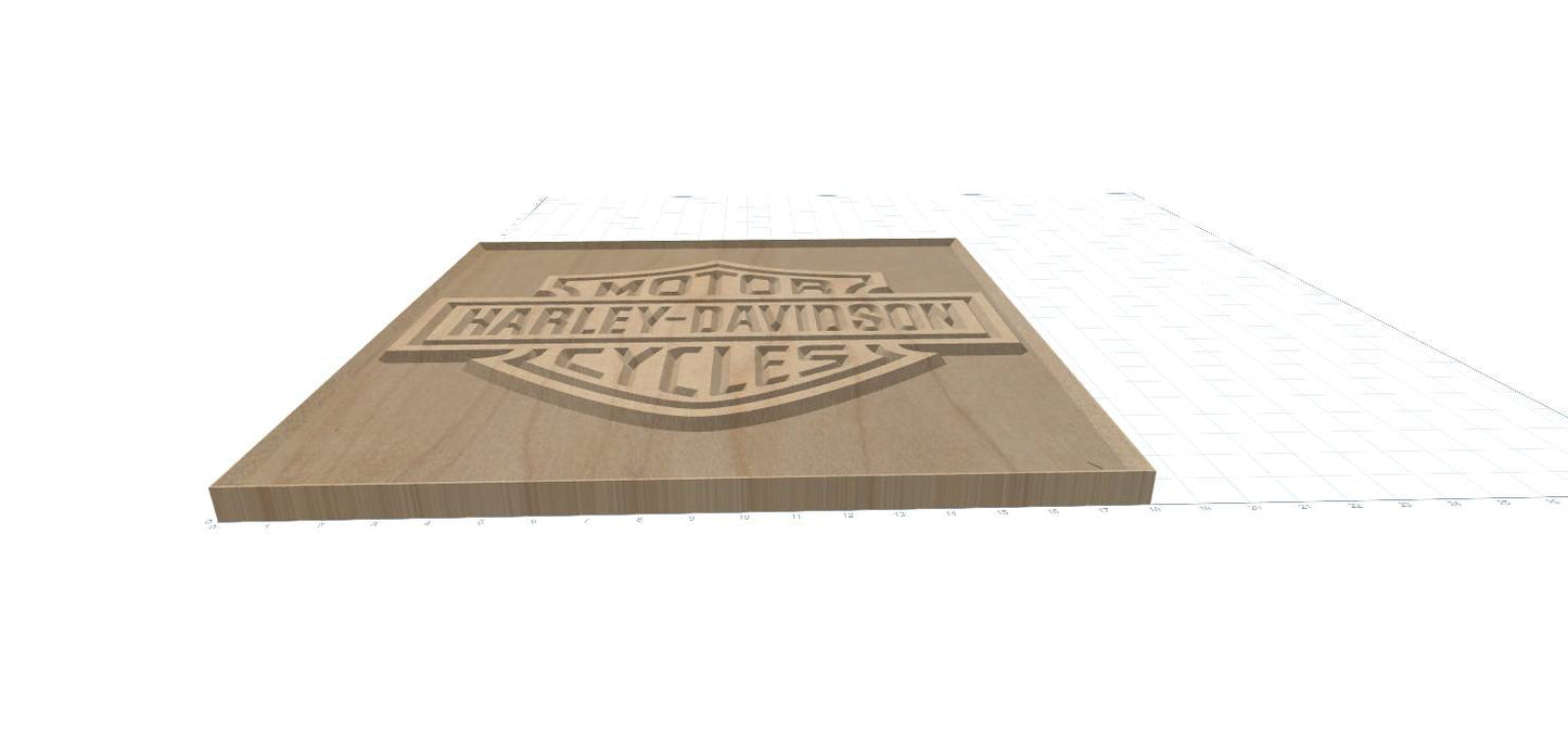 Harley Davidson Wood Sign - Hooyah Woodworks LLC