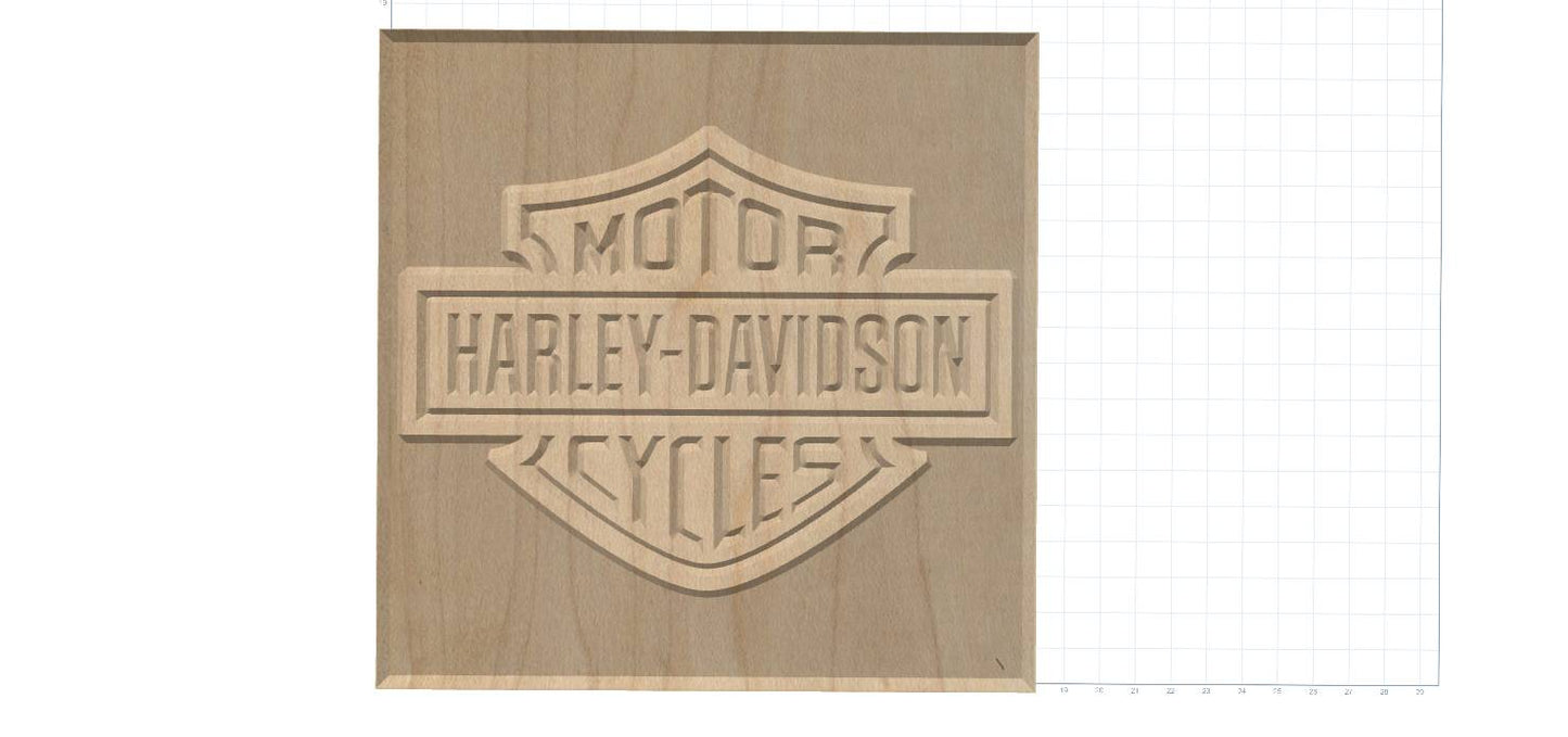 Harley Davidson Wood Sign - Hooyah Woodworks LLC