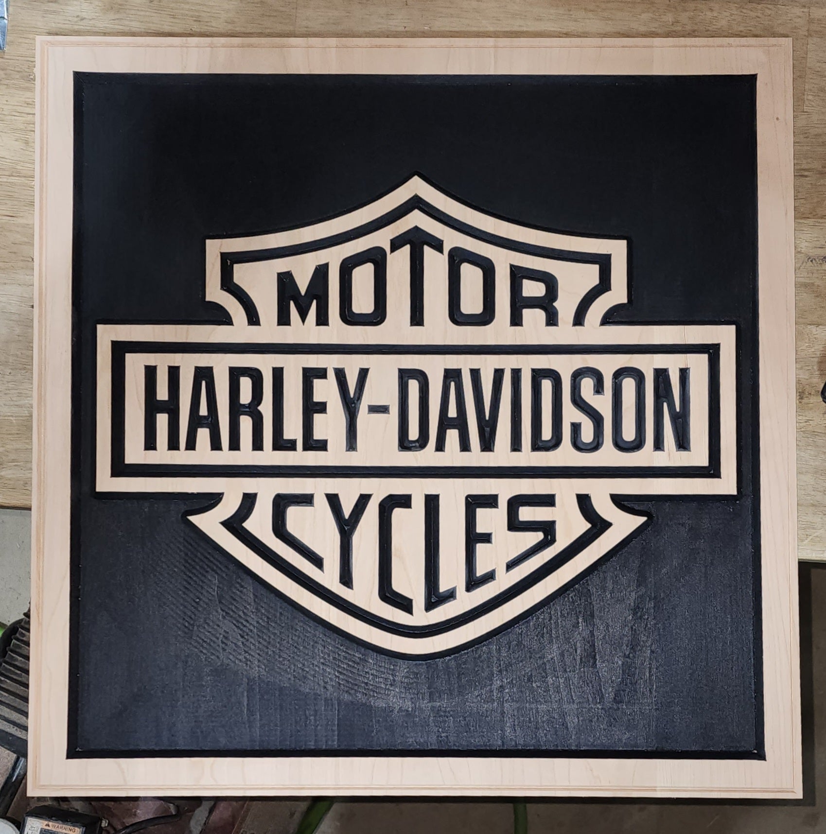 Harley Davidson Wood Sign - Hooyah Woodworks LLC