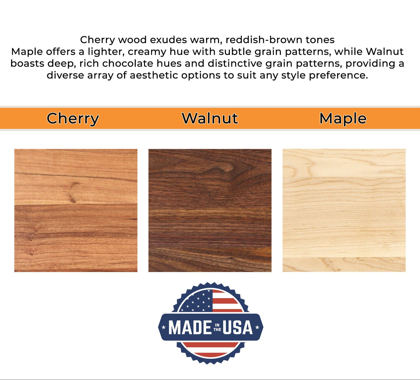 Large Wood Cutting Board With Thumb Hole and Juice Groove 18x12 Inches, Wood Cheese Board, Wooden Chopping Board, 100% Made in the USA