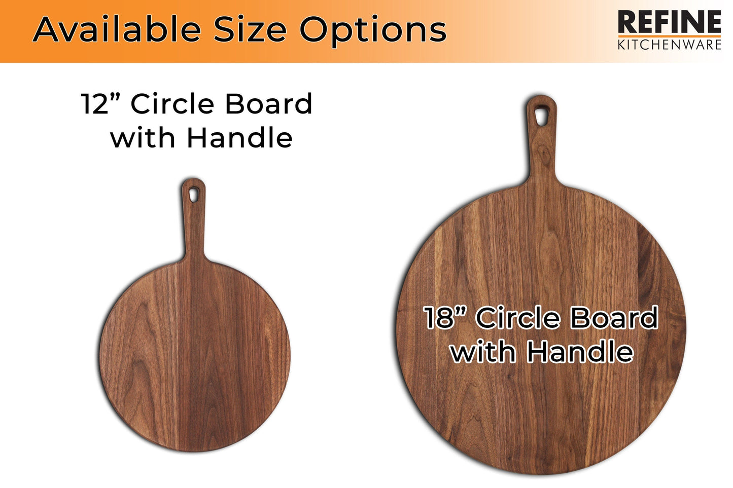 XL Walnut Paddle Cutting Board With Handle, Round Charcuterie Board, Wedding Gift, Charcuterie Board With Handle, 100% Handmade in the USA - Hooyah Woodworks LLC