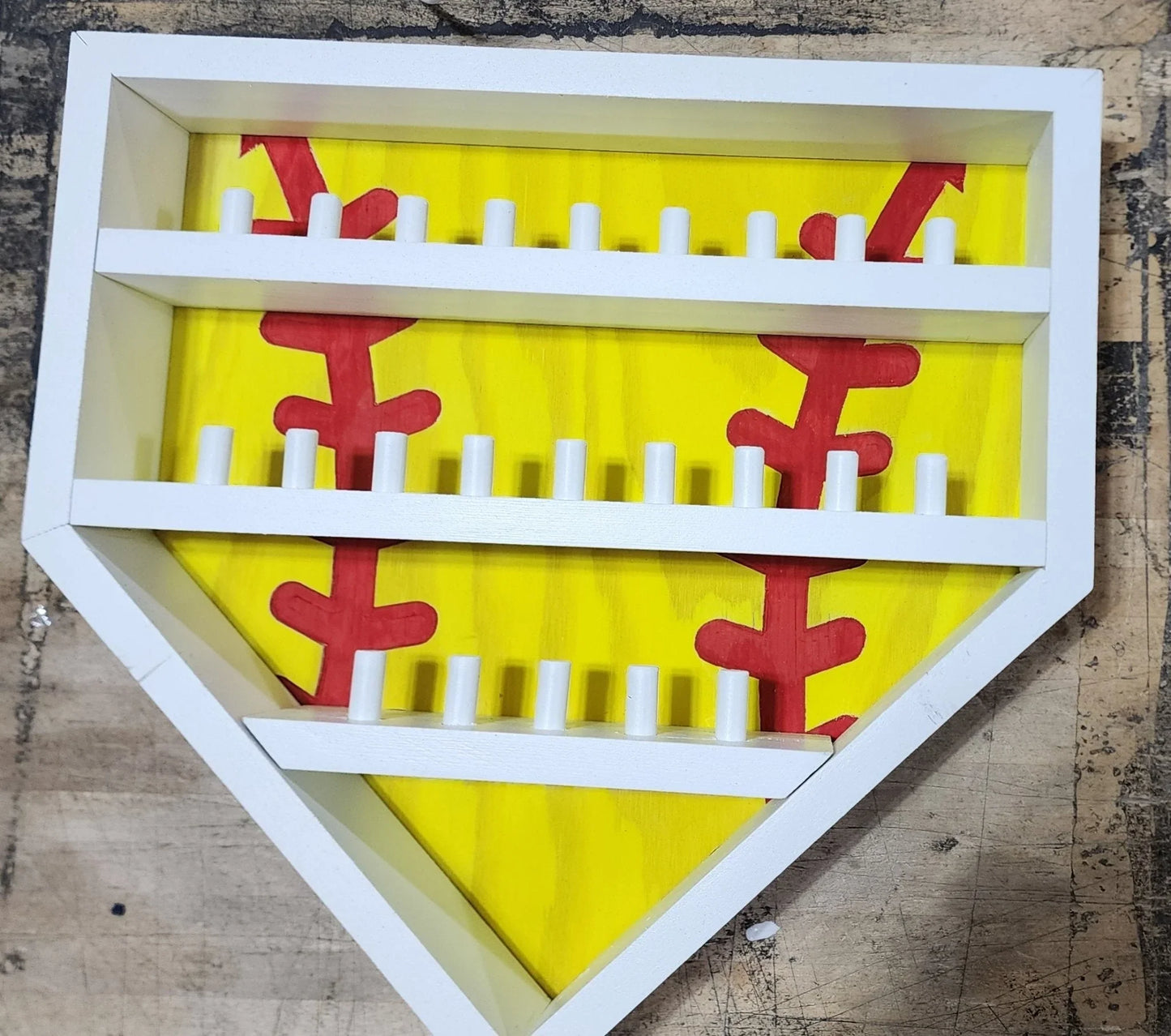 Softball / Baseball ring display - Hooyah Woodworks LLC