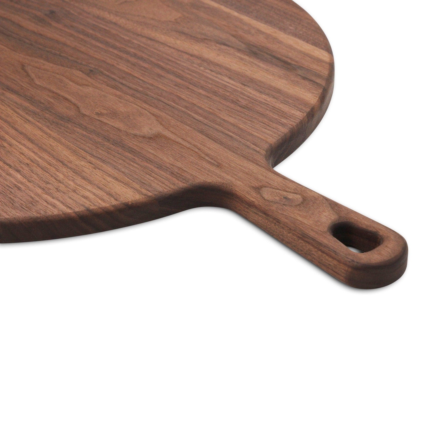 XL Walnut Paddle Cutting Board With Handle, Round Charcuterie Board, Wedding Gift, Charcuterie Board With Handle, 100% Handmade in the USA - Hooyah Woodworks LLC