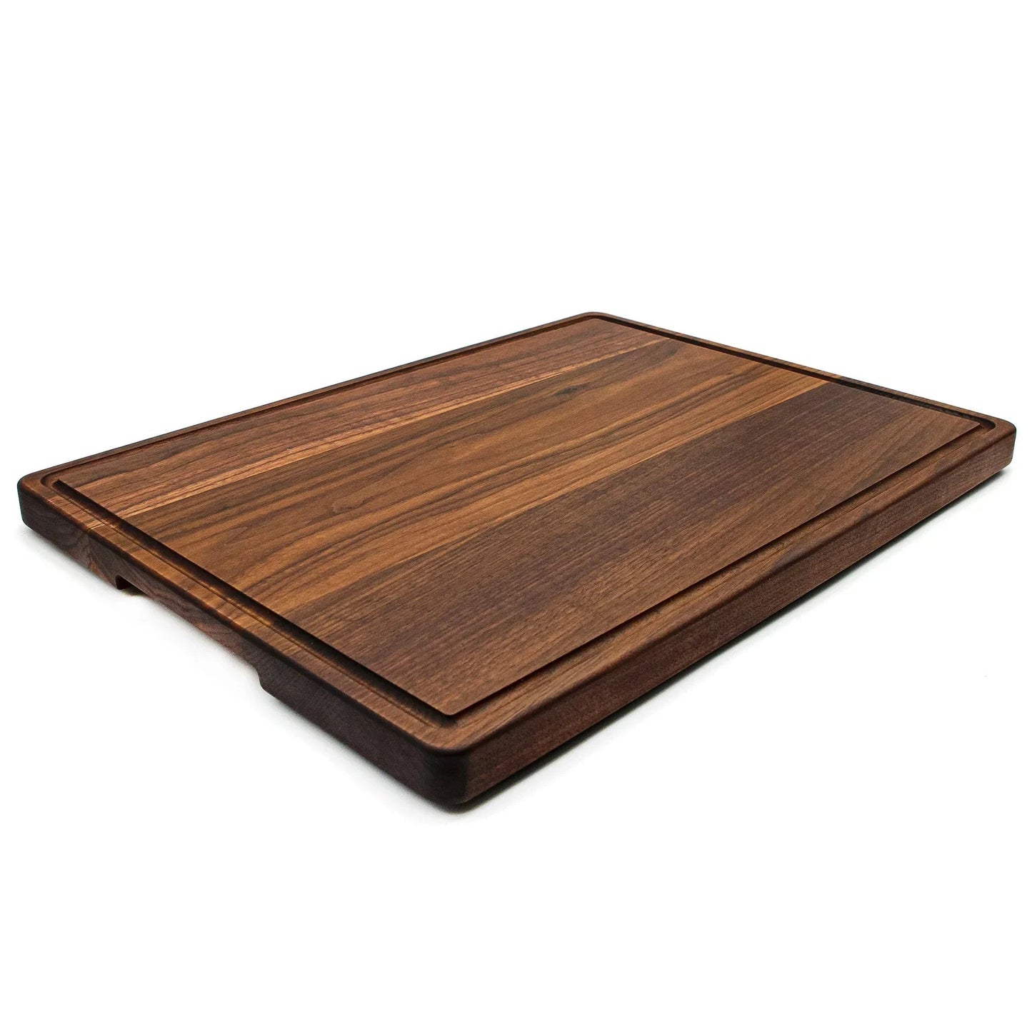 1.25” Thick Extra Large Wood Cutting Board with Feet, Pocket Handles and Juice Groove, 24x18”x1.25 Inches Thick, Gift For Dad, 100% USA Made - Hooyah Woodworks LLC