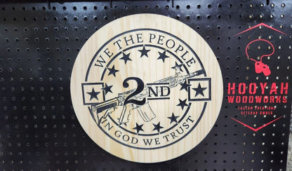 2nd amendment sign - Hooyah Woodworks LLC