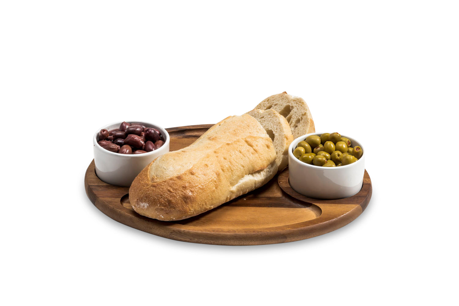 Charcuterie / Serving Tray w/ 2 Ceramic Bowls w/ Lids - Hooyah Woodworks LLC