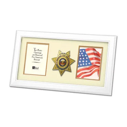 8X16 WHT Sheriff Frame - Hooyah Woodworks LLC