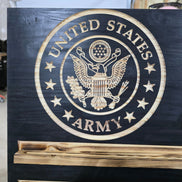 Challenge Coin Display — engraved badge detail