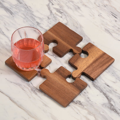 Puzzle Piece Coasters -s/4 - Hooyah Woodworks LLC