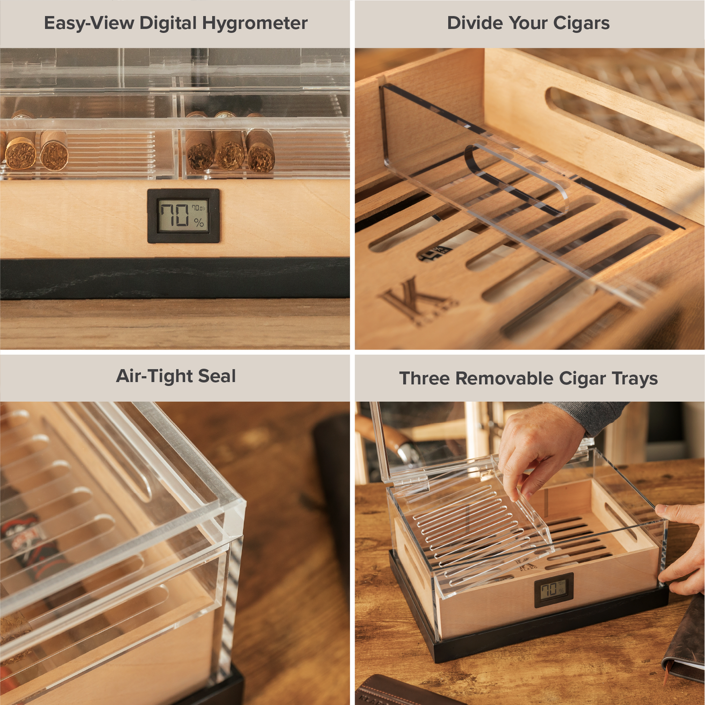 Felix Pro Tupperdor - Acrylic Humidor - Hooyah Woodworks LLC