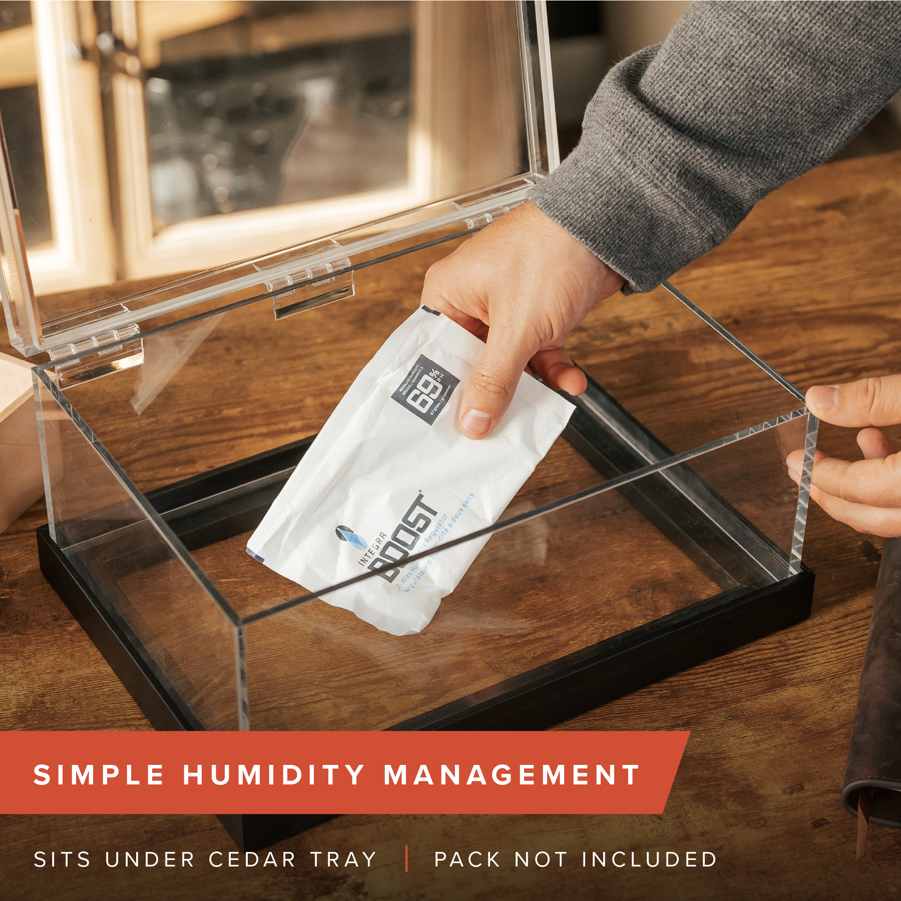 Felix Pro Tupperdor - Acrylic Humidor - Hooyah Woodworks LLC