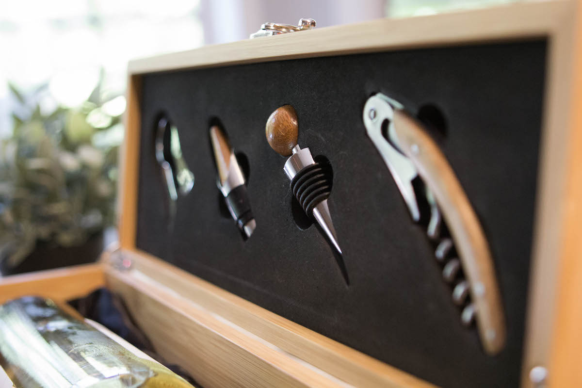 Bamboo Wine Gift Box Set & Accessories - Hooyah Woodworks LLC