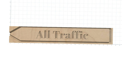Cedar arrow. Reflective letters - Hooyah Woodworks LLC