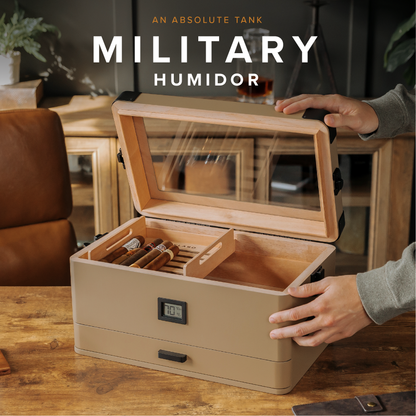 Coyote Tan Edition Military Humidor - Hooyah Woodworks LLC