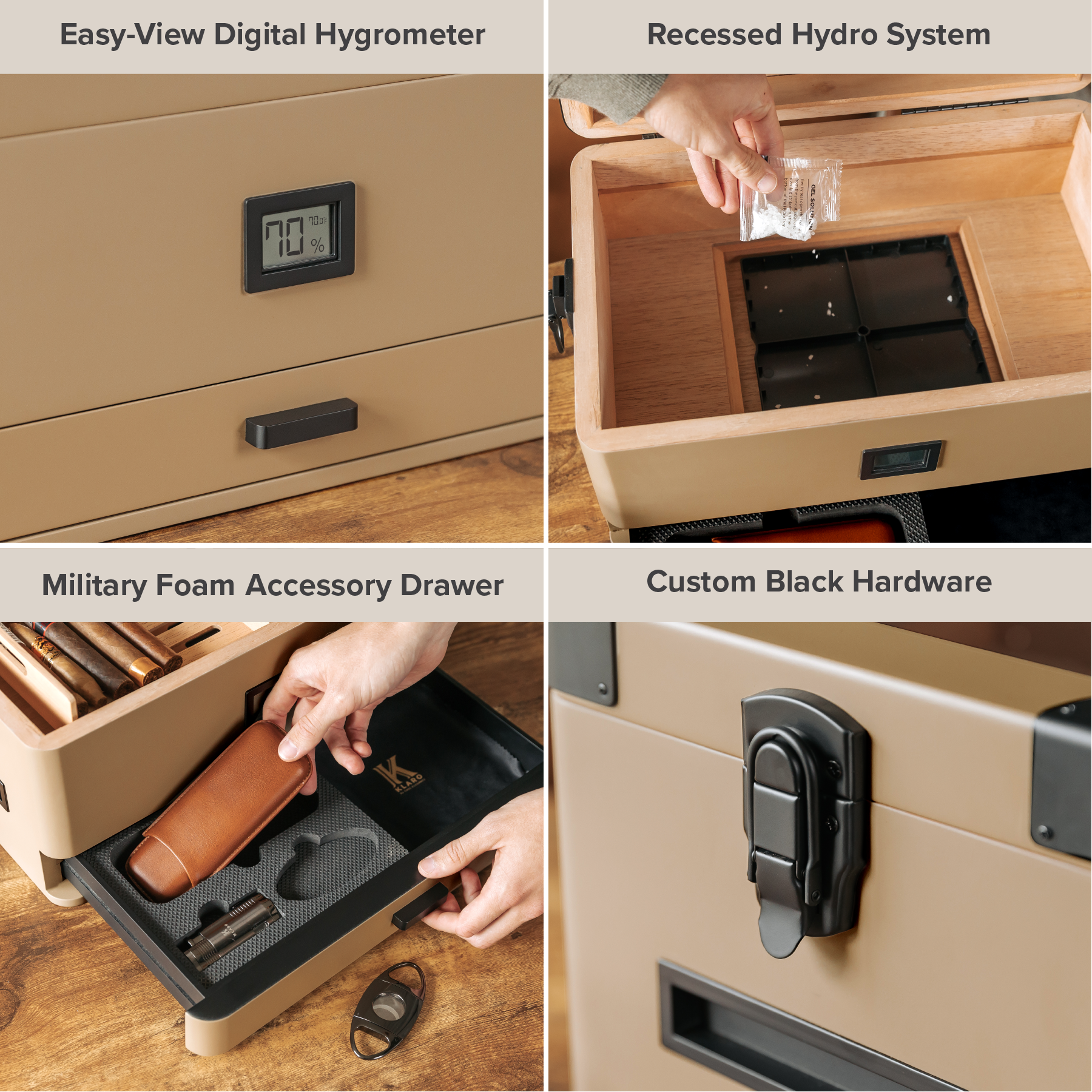 Coyote Tan Edition Military Humidor - Hooyah Woodworks LLC