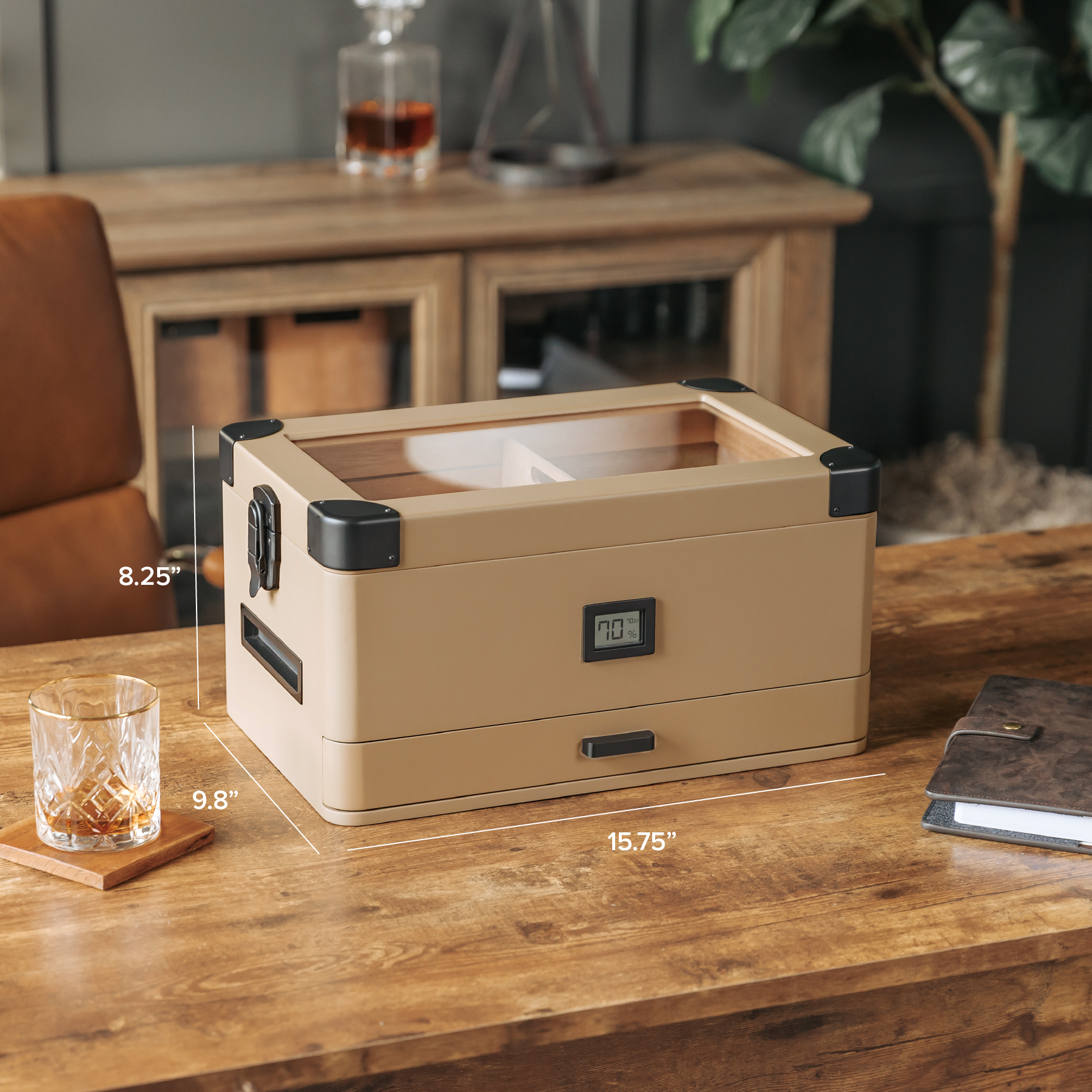 Coyote Tan Edition Military Humidor - Hooyah Woodworks LLC