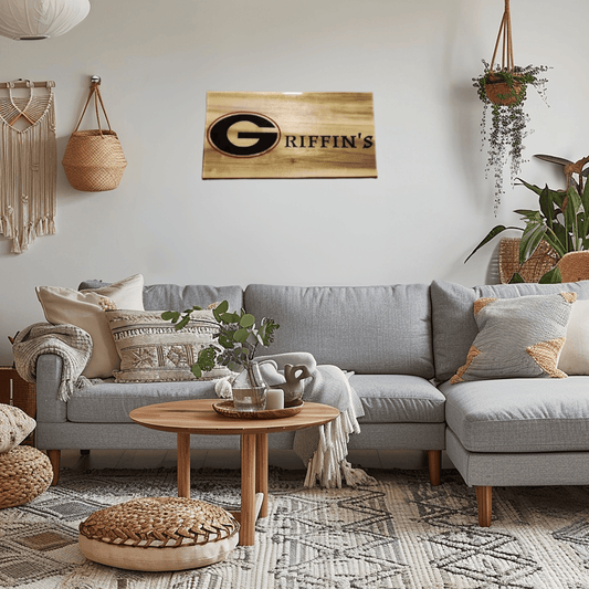 Engraved name with Georgia "G"