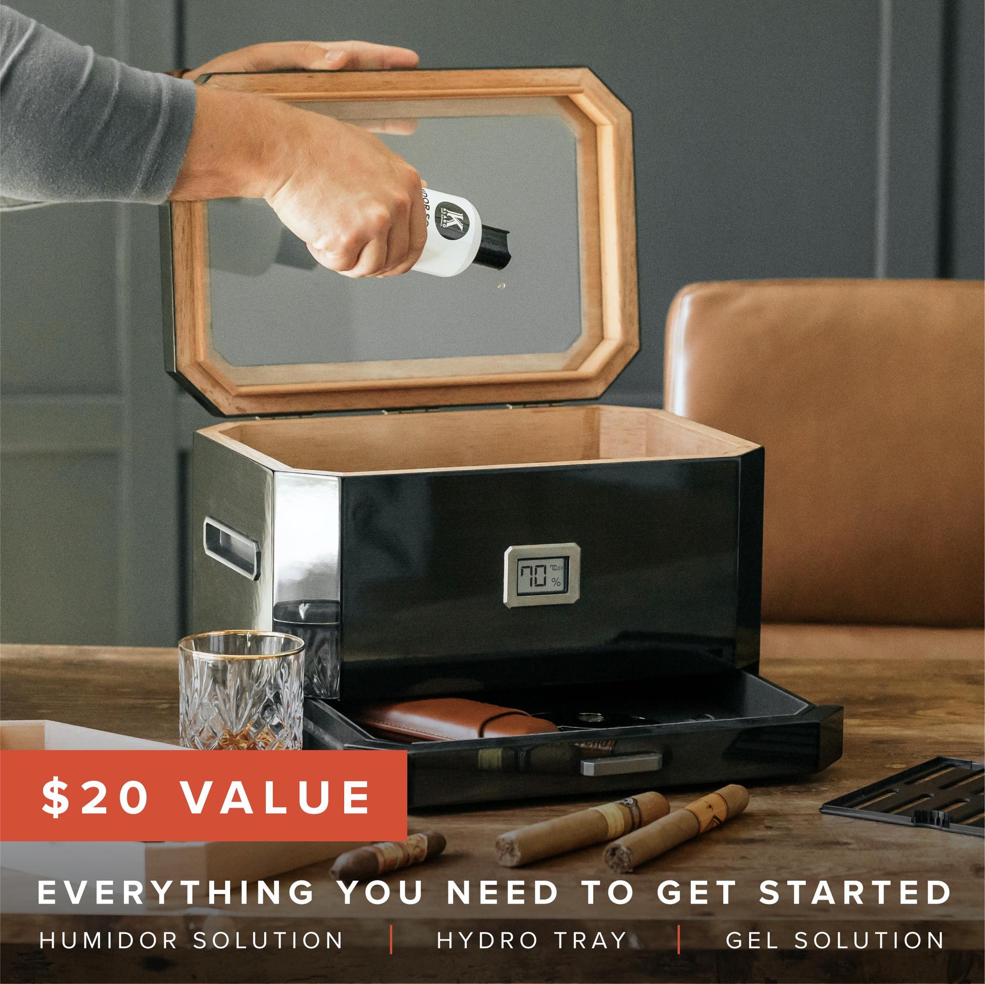 Octodor Glass Top Humidor - Hooyah Woodworks LLC