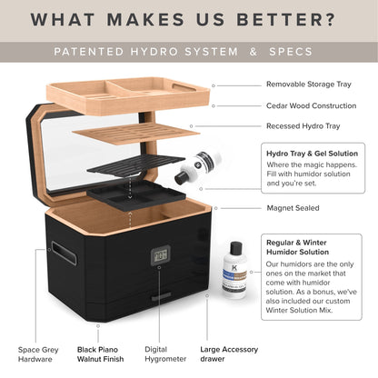 Octodor Glass Top Humidor - Hooyah Woodworks LLC