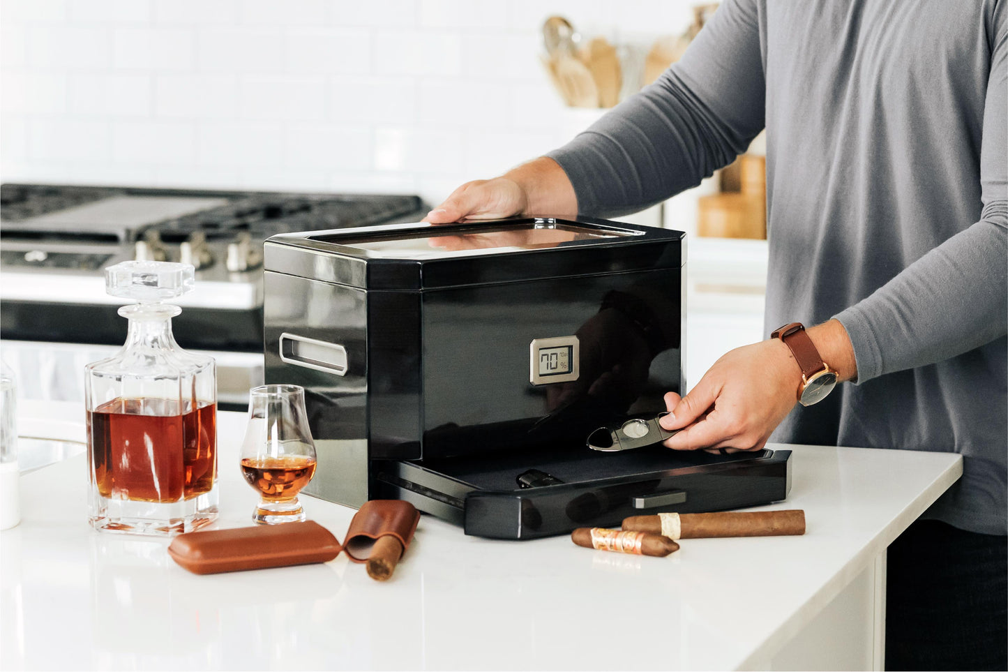 Octodor Glass Top Humidor - Hooyah Woodworks LLC