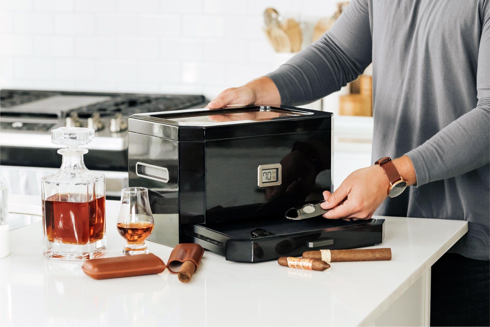 Octodor Glass Top Humidor - Hooyah Woodworks LLC