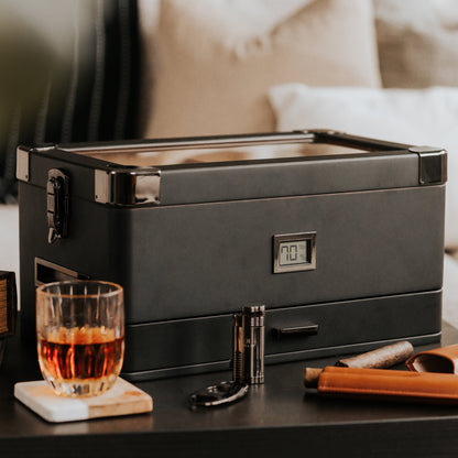 Black Edition Military Humidor + Smart Valet - Hooyah Woodworks LLC