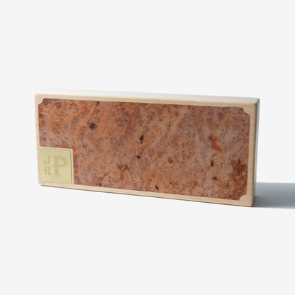 Cigar Travel Case - Redwood Burl Inlay - Personalized Brass Engraving - Spanish Cedar Lining - Hooyah Woodworks LLC