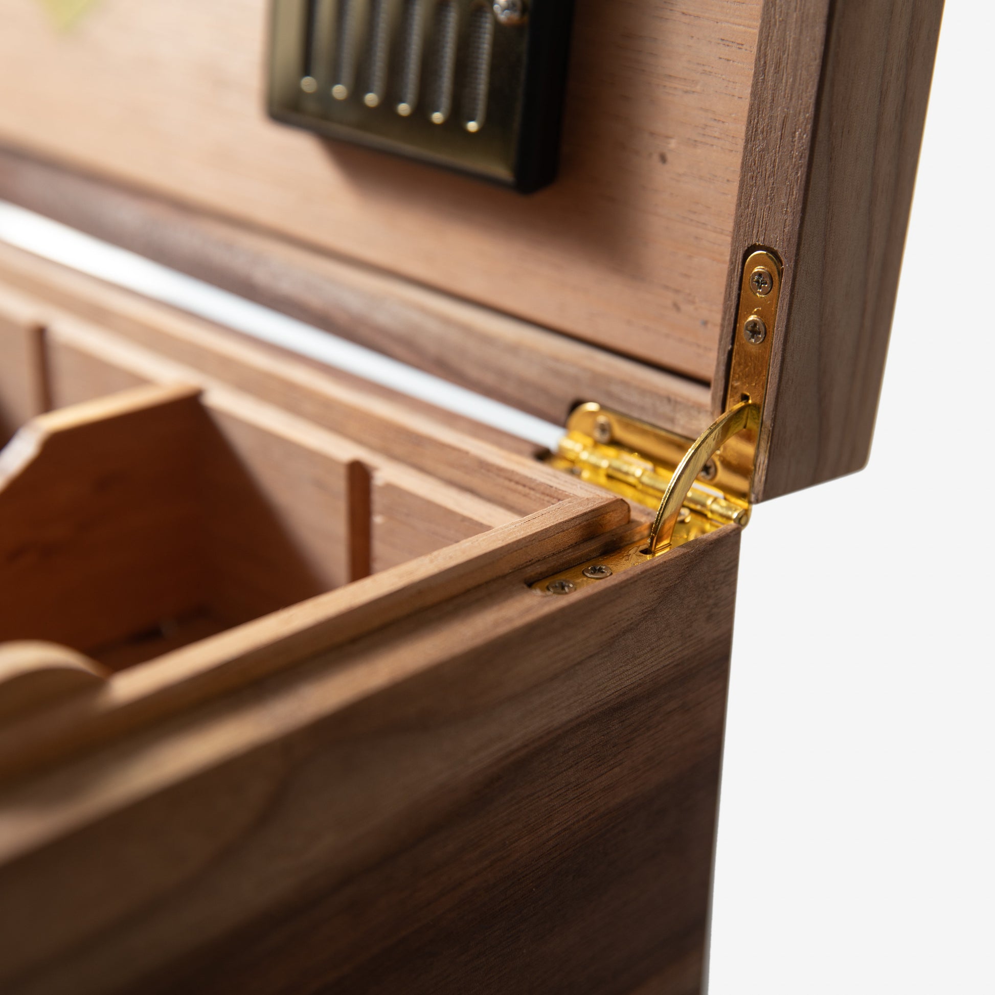Cigar Humidor - Black Walnut with Spanish Cedar Lining - 80 Capacity - Hooyah Woodworks LLC