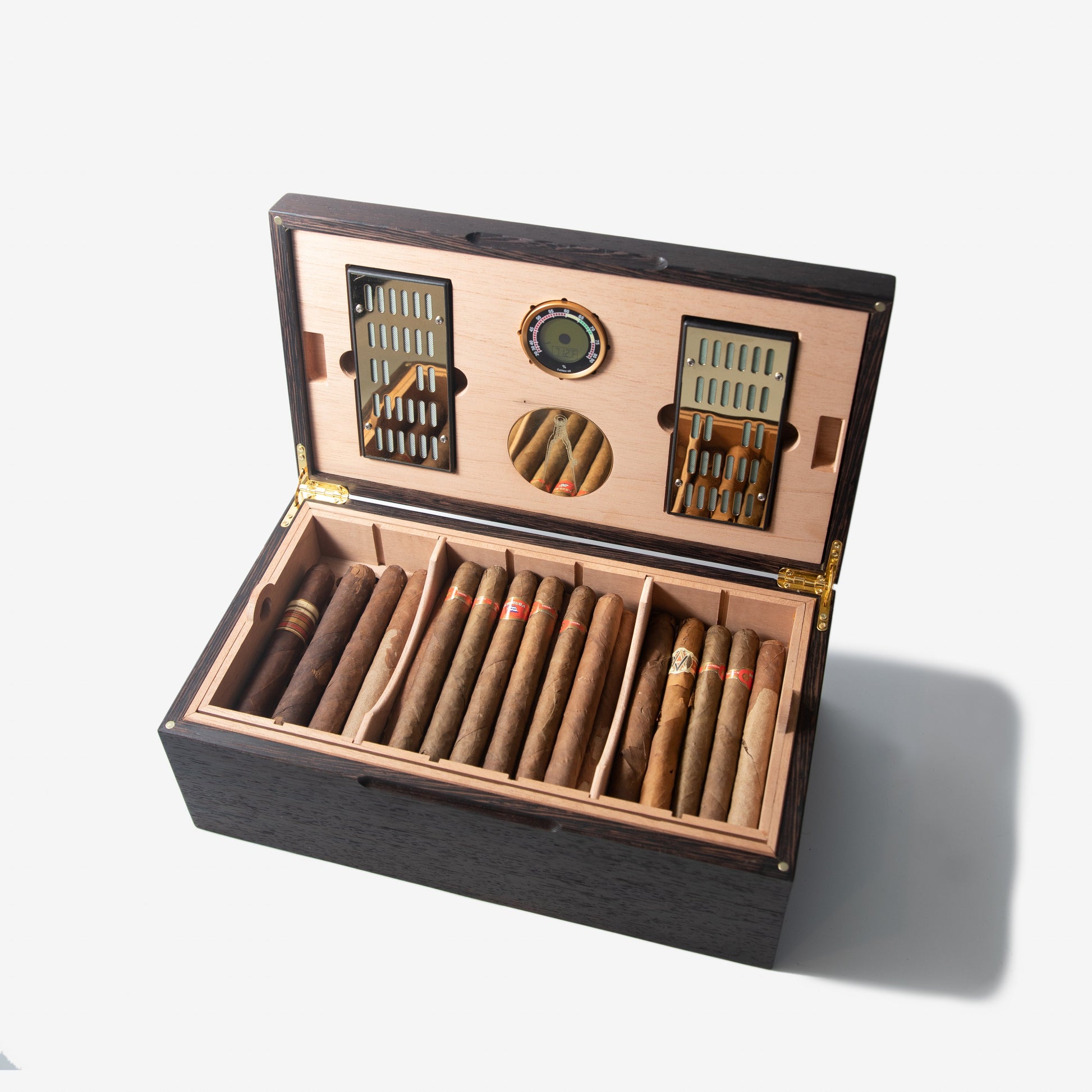 Cigar Humidor - Wenge with Spanish Cedar Lining - 80 Capacity - Hooyah Woodworks LLC