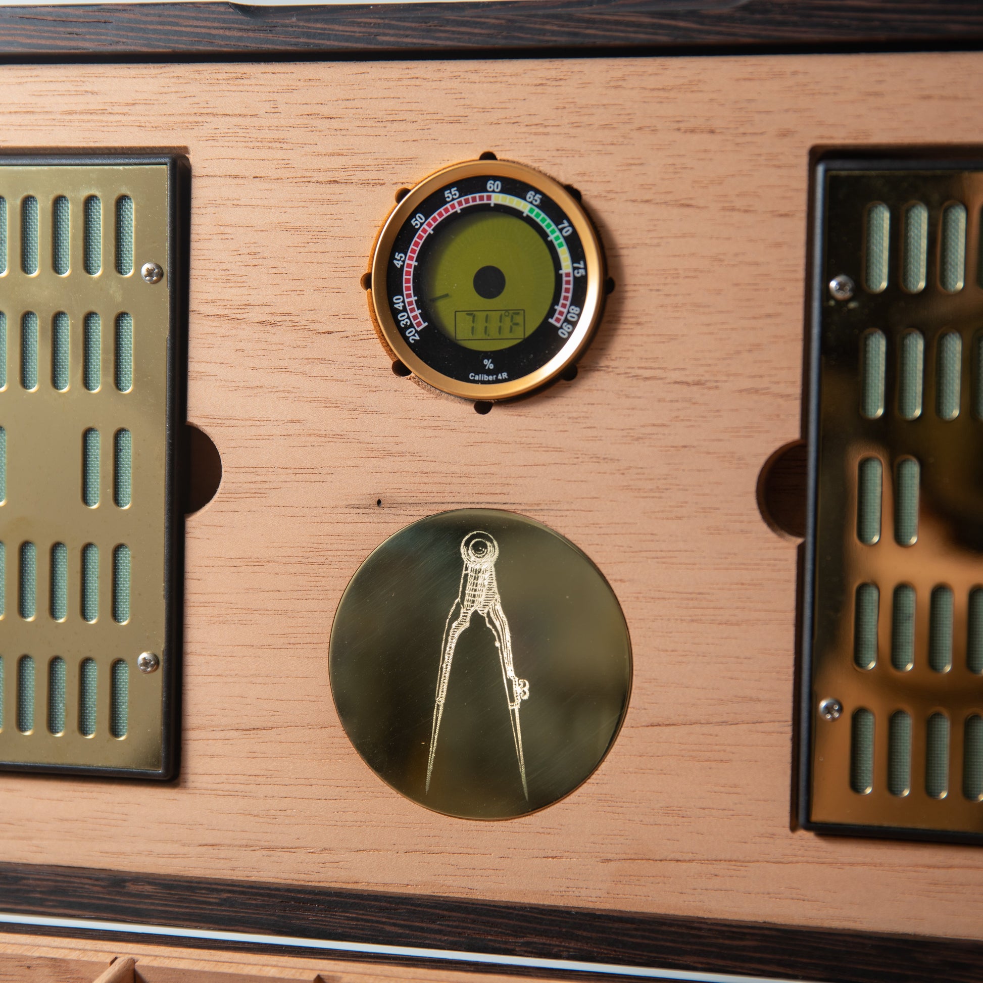 Cigar Humidor - Wenge with Spanish Cedar Lining - 80 Capacity - Hooyah Woodworks LLC