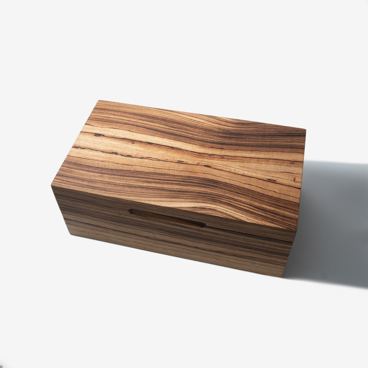 Cigar Humidor - Zebrawood with Spanish Cedar Lining - 80 Capacity - Hooyah Woodworks LLC