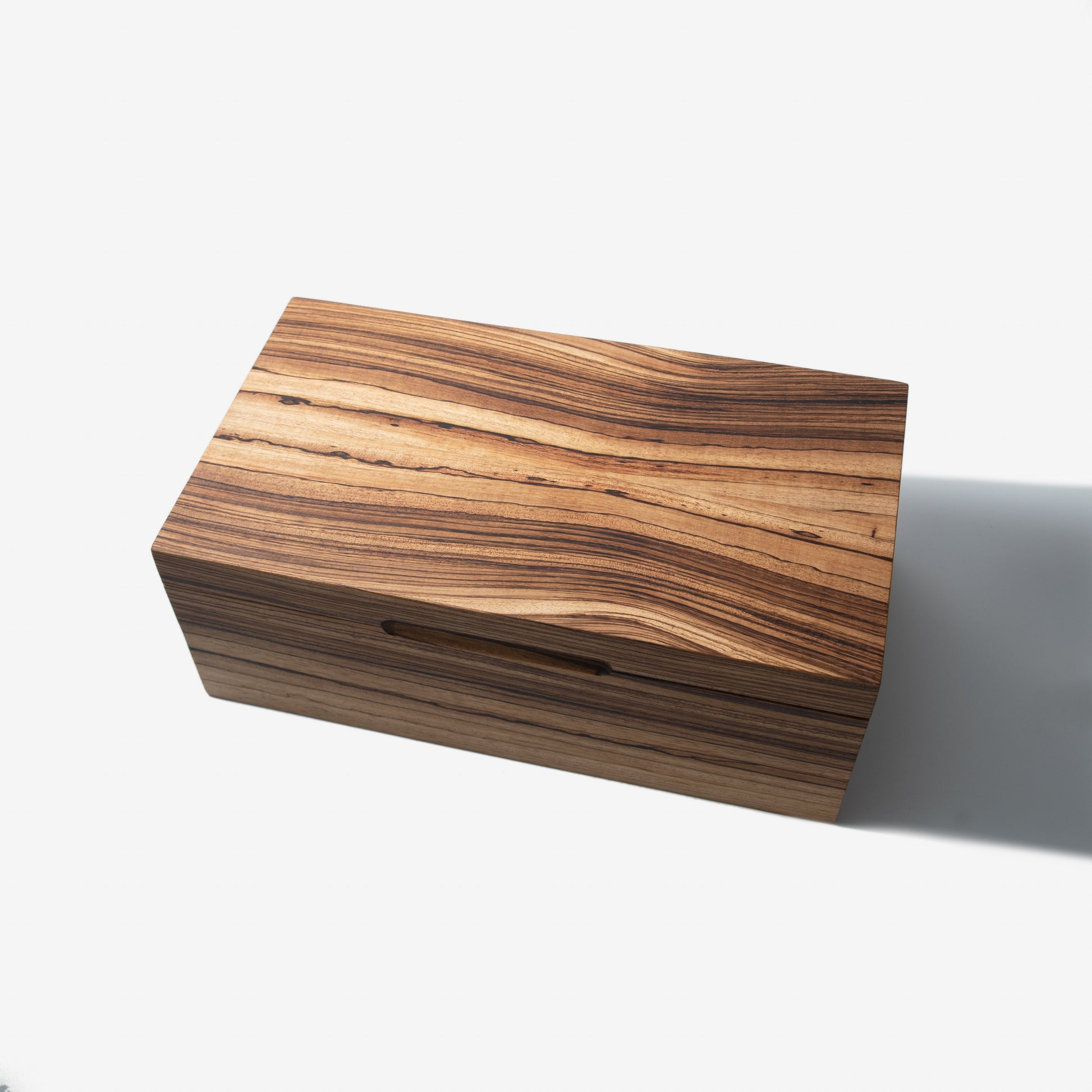 Cigar Humidor - Zebrawood with Spanish Cedar Lining - 80 Capacity - Hooyah Woodworks LLC