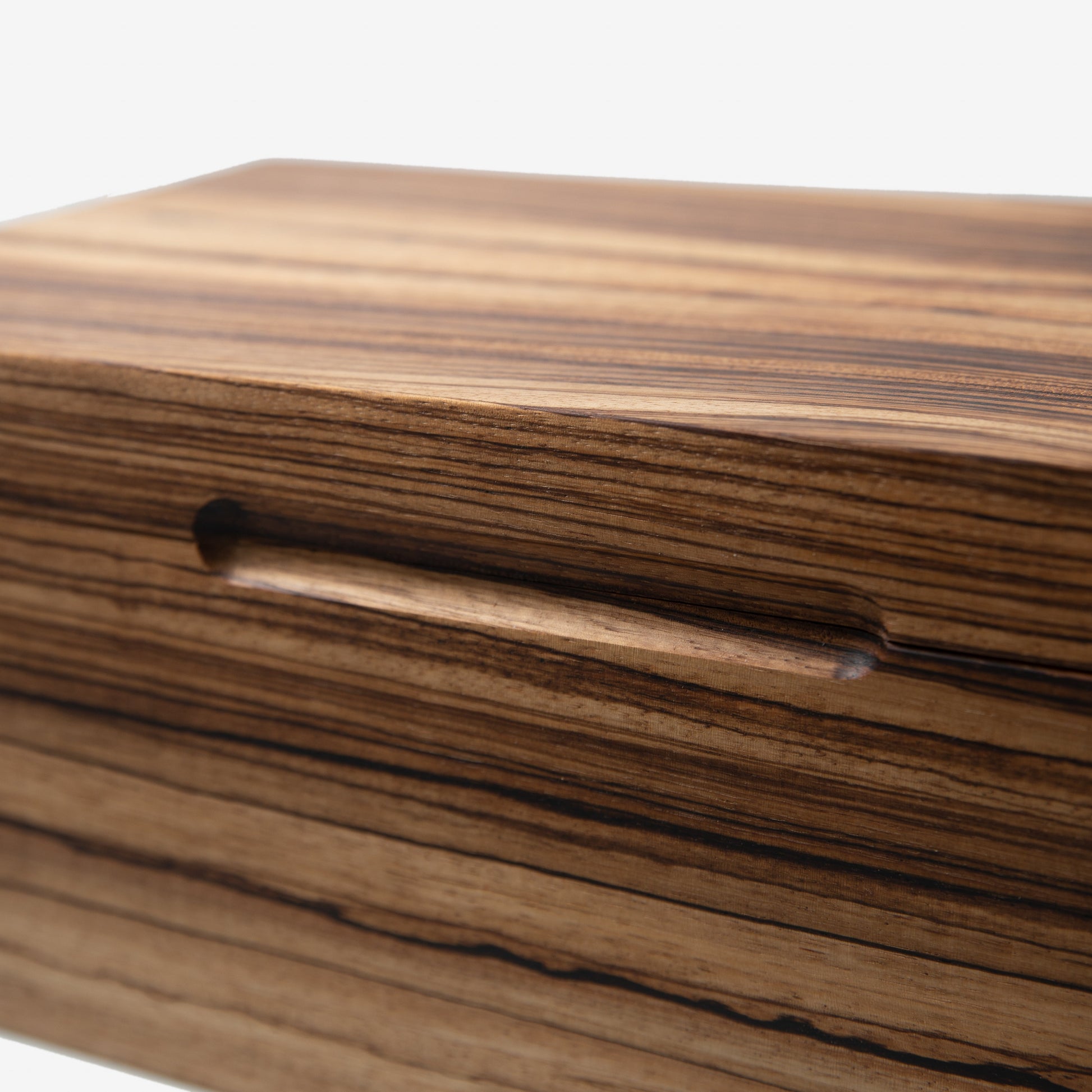 Cigar Humidor - Zebrawood with Spanish Cedar Lining - 80 Capacity - Hooyah Woodworks LLC