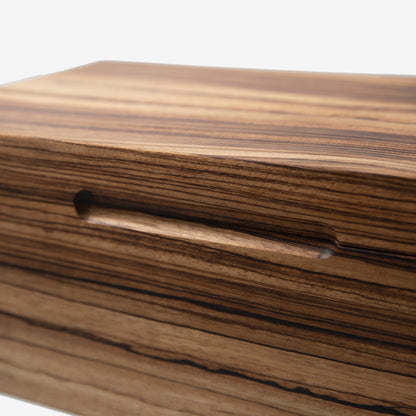 Cigar Humidor - Zebrawood with Spanish Cedar Lining - 80 Capacity - Hooyah Woodworks LLC