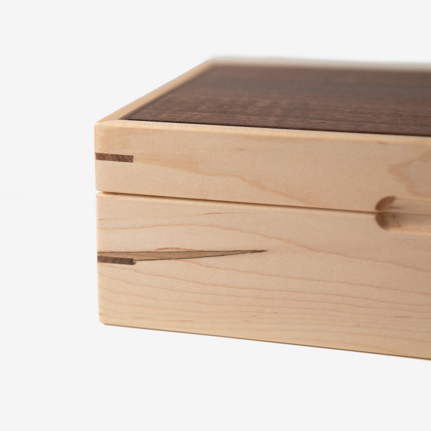 Watch Box - Curly Maple and Sapele Mahogany - 8 Watch Compartments - Hooyah Woodworks LLC