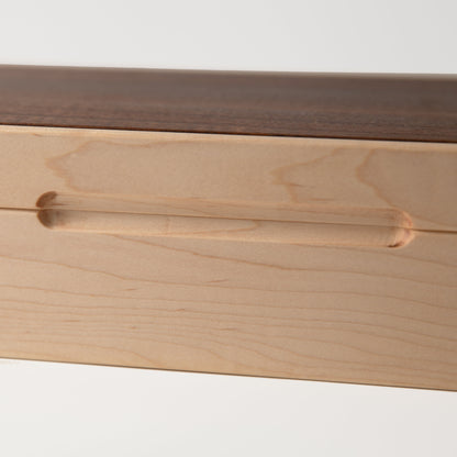 Watch Box - Curly Maple and Sapele Mahogany - 8 Watch Compartments - Hooyah Woodworks LLC