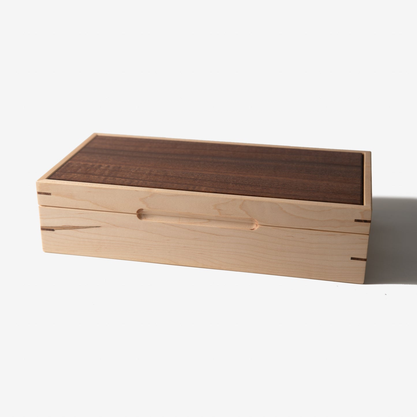 Watch Box - Curly Maple and Sapele Mahogany - 8 Watch Compartments - Hooyah Woodworks LLC