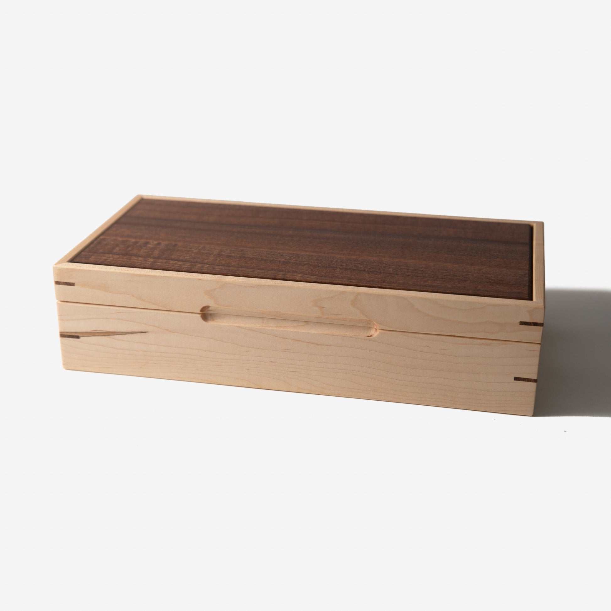 Watch Box - Curly Maple and Sapele Mahogany - 8 Watch Compartments - Hooyah Woodworks LLC
