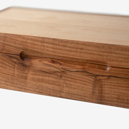 Watch Box - Desert Mesquite and Curly Maple - 8 Watch Compartments - Hooyah Woodworks LLC