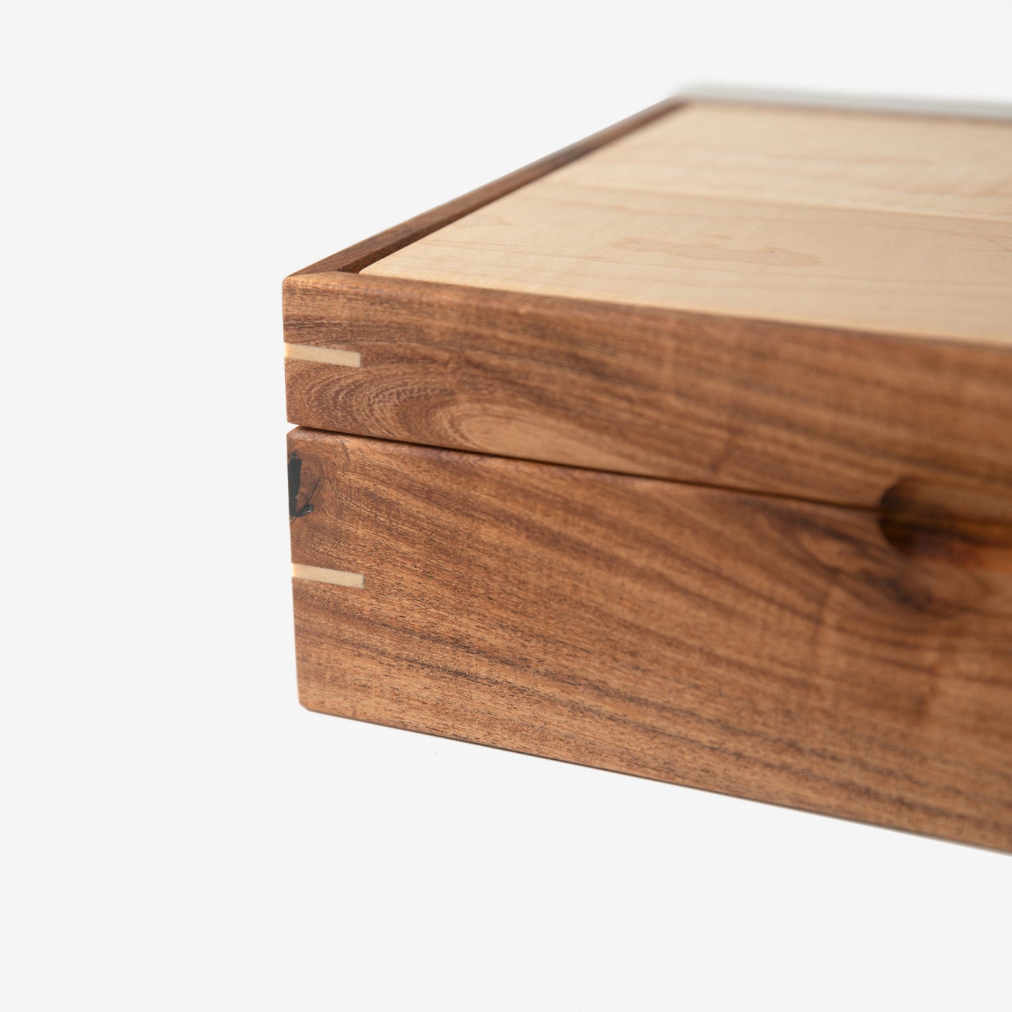 Watch Box - Desert Mesquite and Curly Maple - 8 Watch Compartments - Hooyah Woodworks LLC